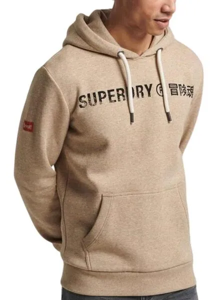 Superdry Workwear Logo Beige Hombre Sweatshirt