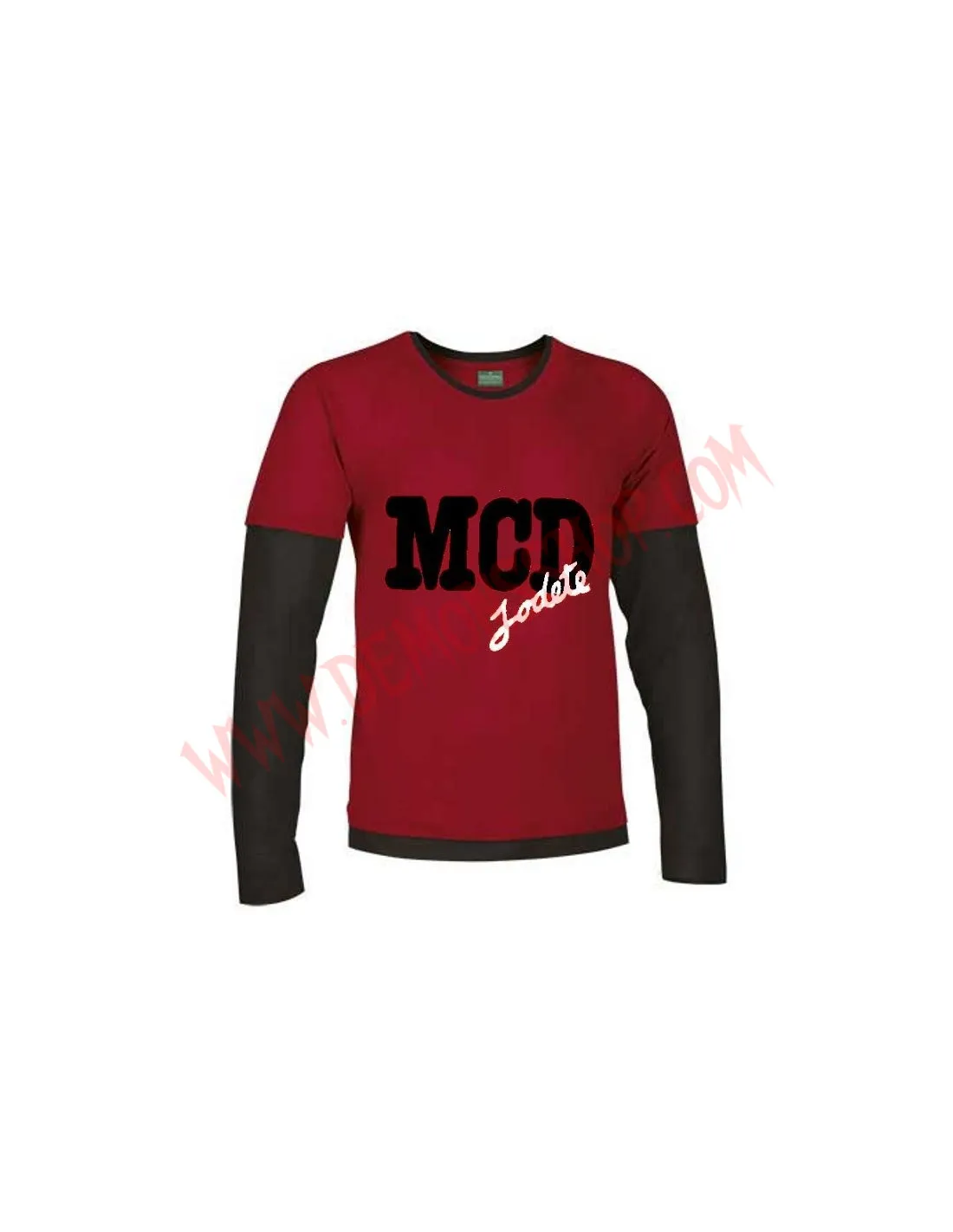 T-shirt Long Sleeve MCD (Red with Black Sleeves)