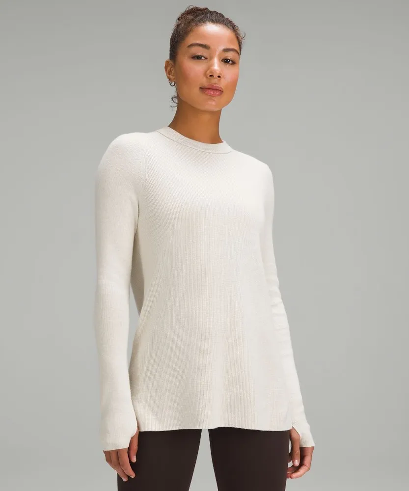 Take It All In Cotton-Blend Sweater in Blancos