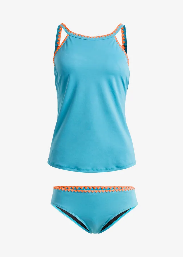 Teal two-piece tankini