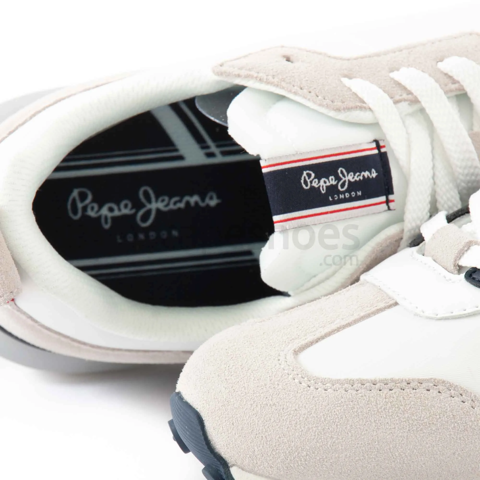 Pepe Jeans white sneakers with Foster Man print