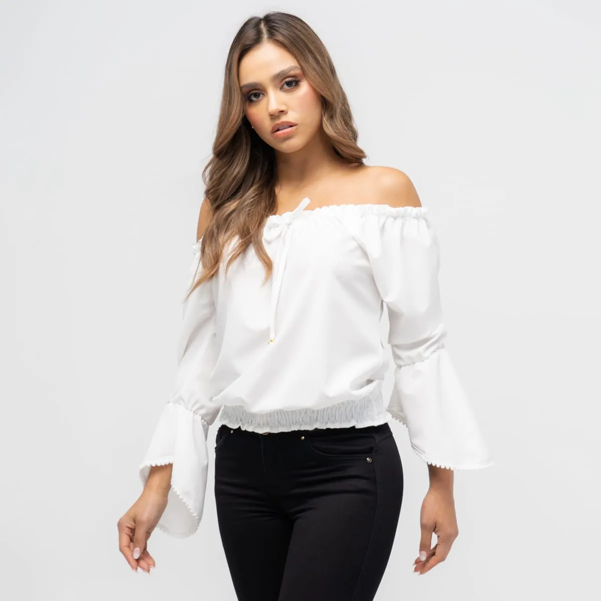 Bandeja Tesk Neckline Blusa