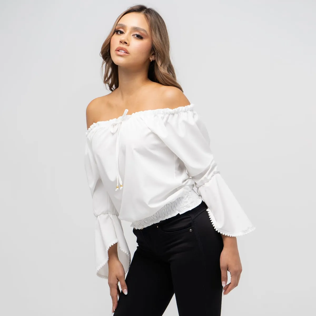 Bandeja Tesk Neckline Blusa