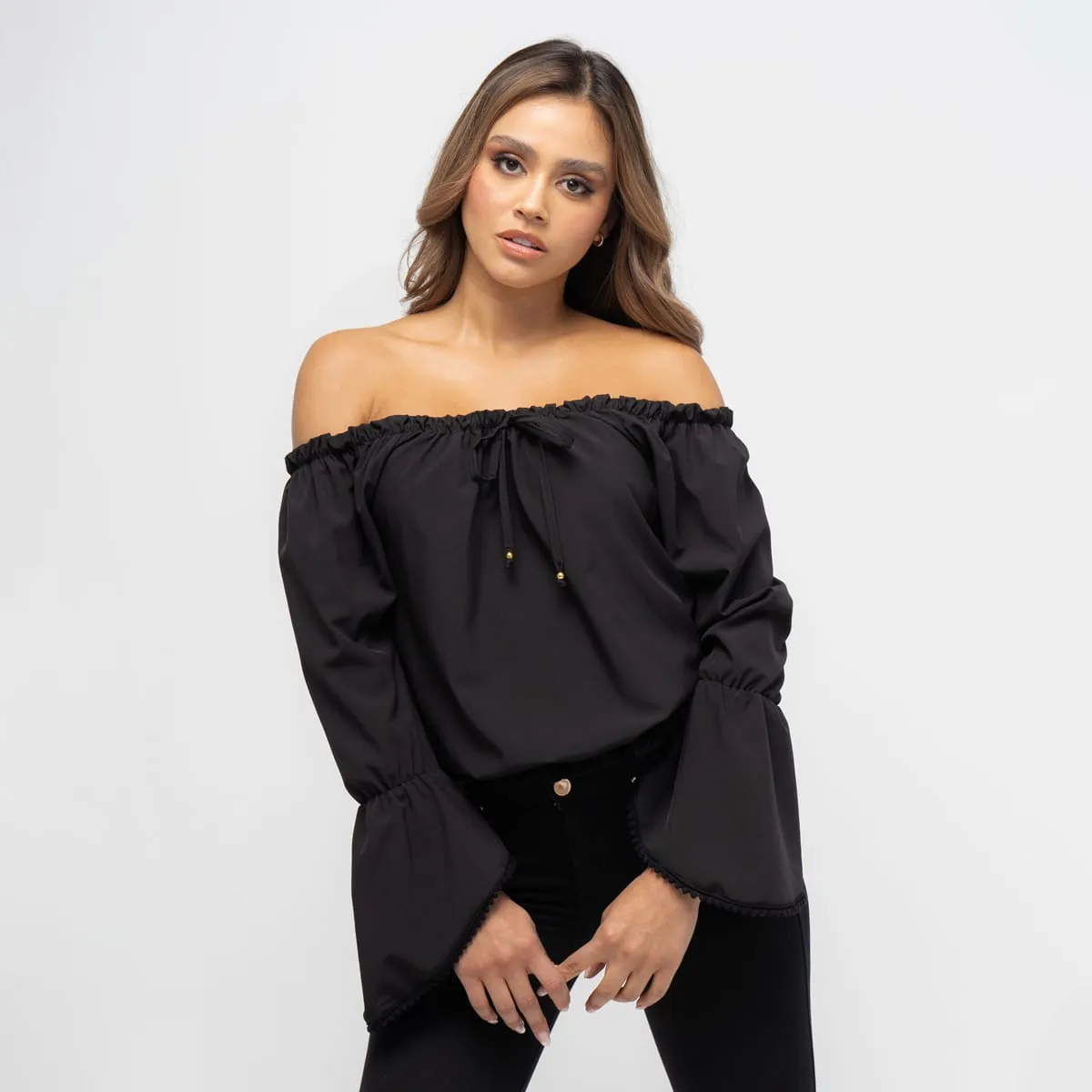 Bandeja Tesk Neckline Blusa