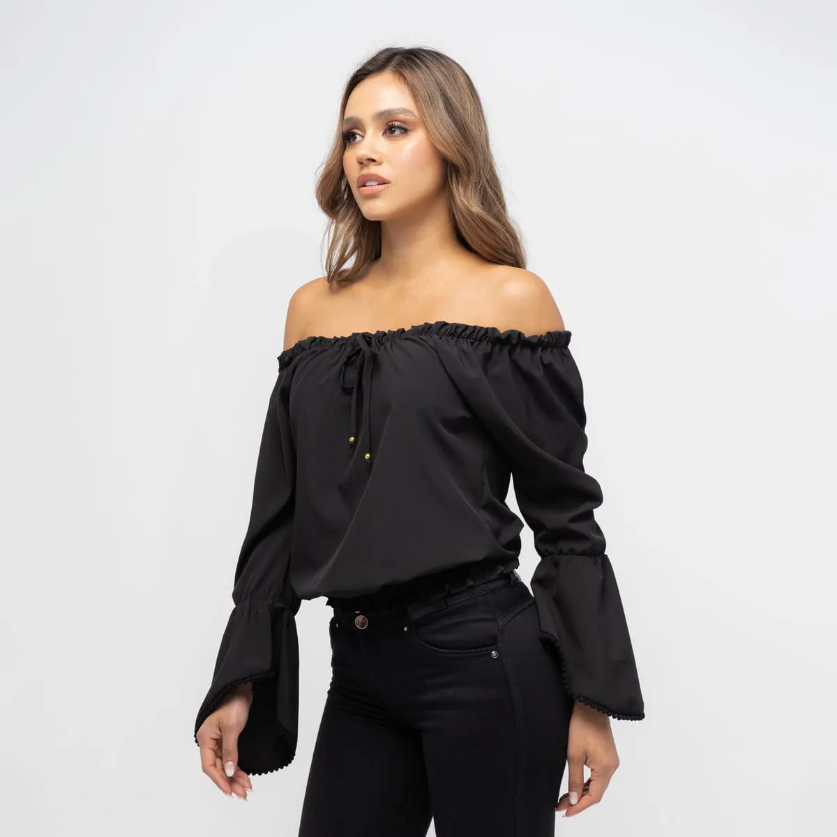 Bandeja Tesk Neckline Blusa