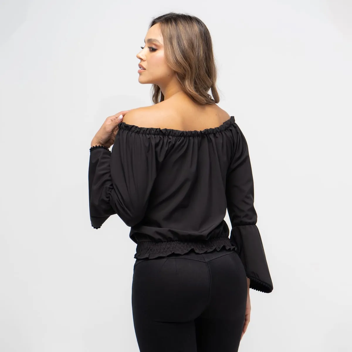 Bandeja Tesk Neckline Blusa