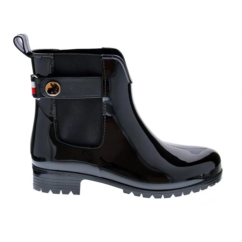 Tommy Hilfiger Women's Rainboot Ankle Boots in Black