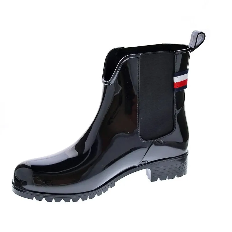 Tommy Hilfiger Women's Rainboot Ankle Boots in Black