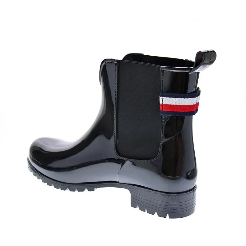 Tommy Hilfiger Women's Rainboot Ankle Boots in Black