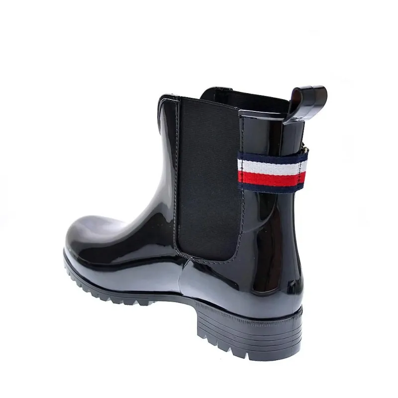 Tommy Hilfiger Women's Rainboot Ankle Boots in Black