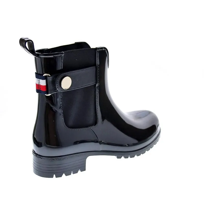 Tommy Hilfiger Women's Rainboot Ankle Boots in Black