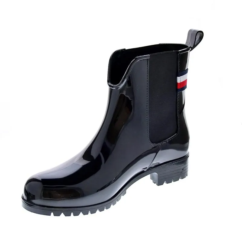 Tommy Hilfiger Women's Rainboot Ankle Boots in Black