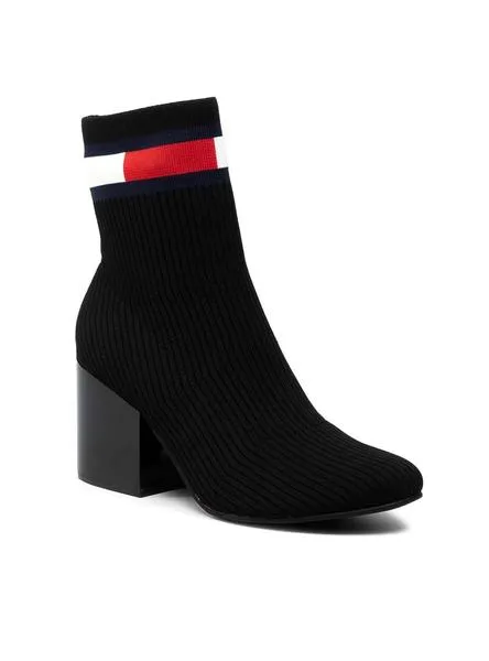 tommy hilfiger flag sock negro mujer