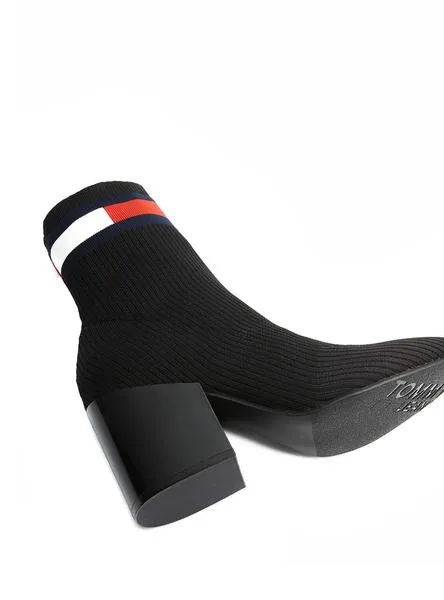 tommy hilfiger flag sock negro mujer