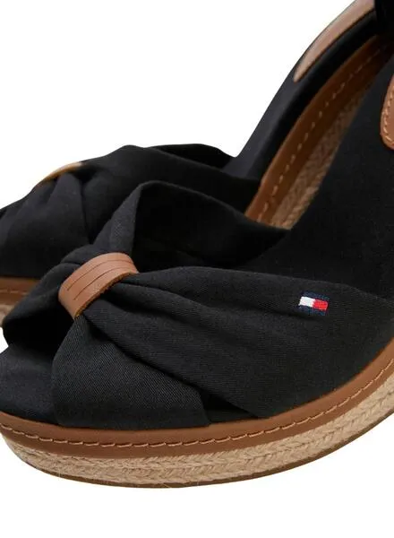 Tommy Hilfiger Women's Iconic Elena Black Sandals