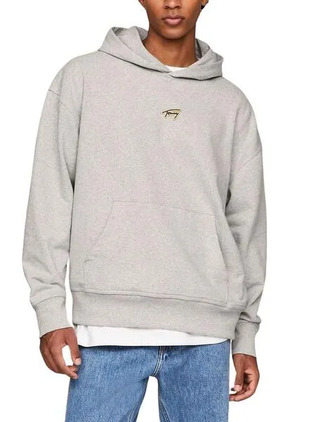 Tommy Jeans Relaxed Signature Sudadera Gris Hombre