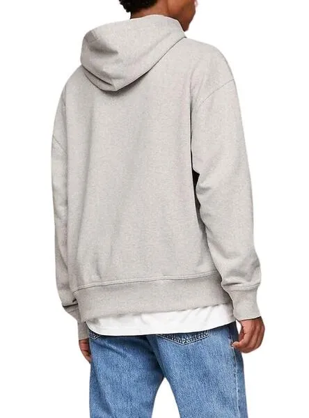 Tommy Jeans Relaxed Signature Sudadera Gris Hombre