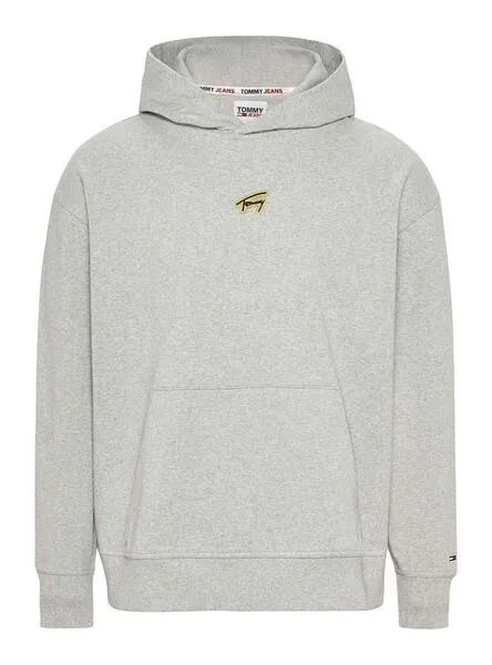 Tommy Jeans Relaxed Signature Sudadera Gris Hombre