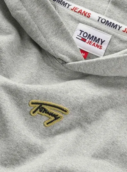 Tommy Jeans Relaxed Signature Sudadera Gris Hombre