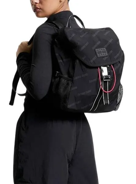 Tommy Jeans Skater Logos Black Backpack for Women