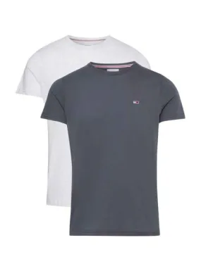 Tommy Jeans Slim Gris Pack 2 Camisetas Hombre