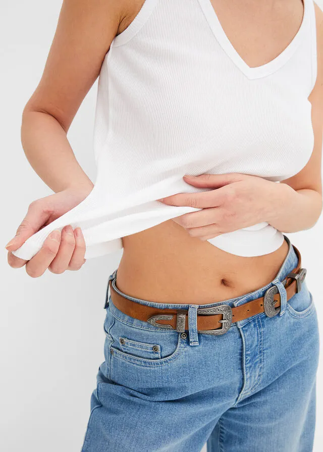 Ribbed White+Black Top