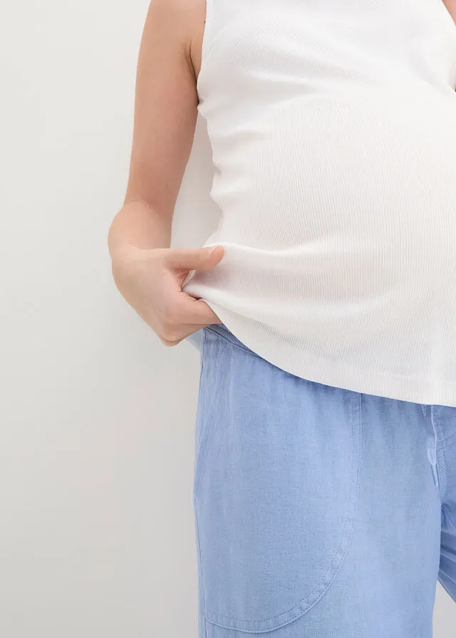 Black and White Maternity Top