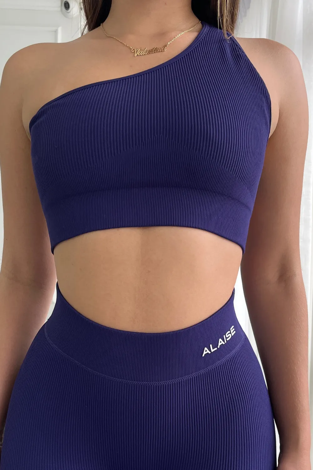 Top Ribbed Azul