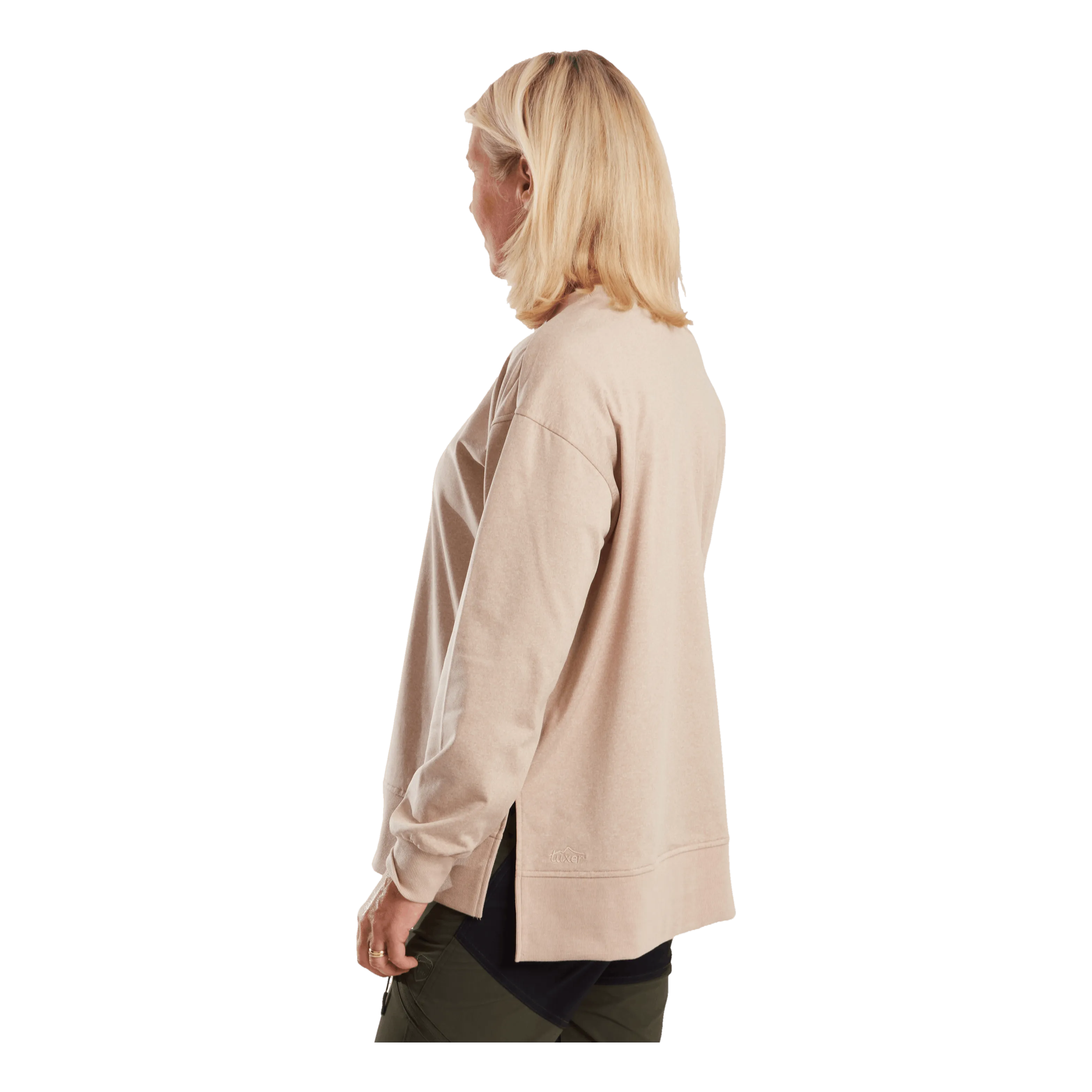 Tuxer Rose Reco Sweatshirt Cream Beige