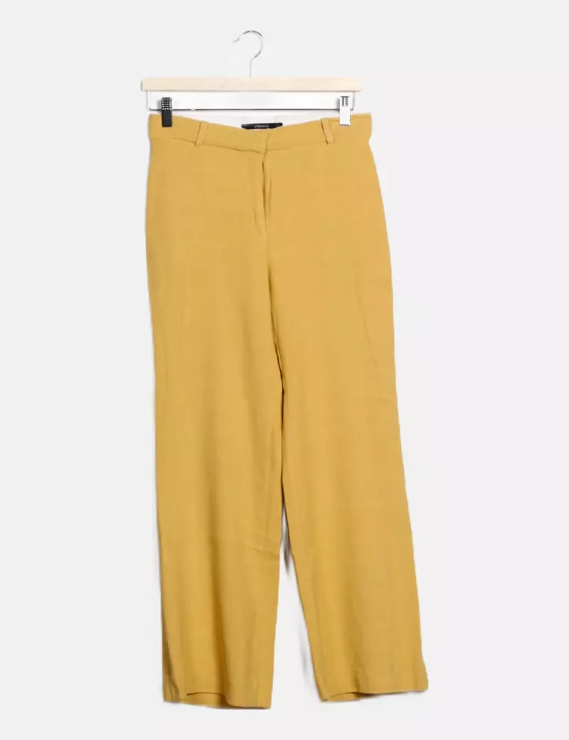 Yellow Basic Pants by Uterqüe