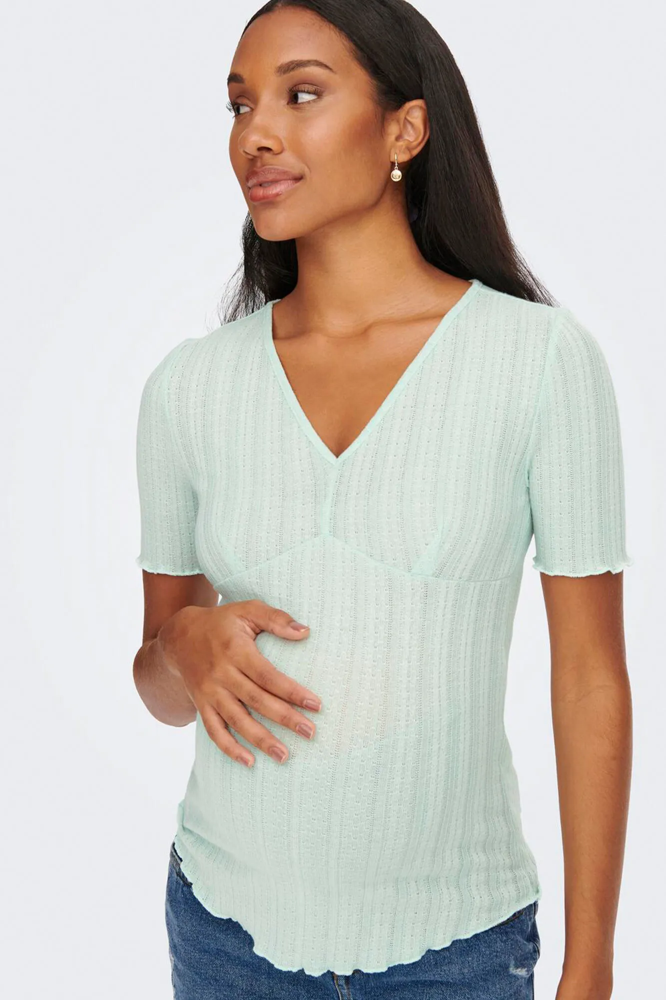 v-neck maternity top