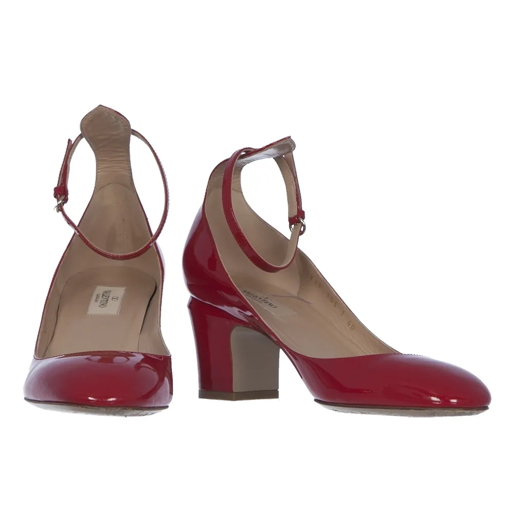 Valentino Salones Tango Charol Rojo 40