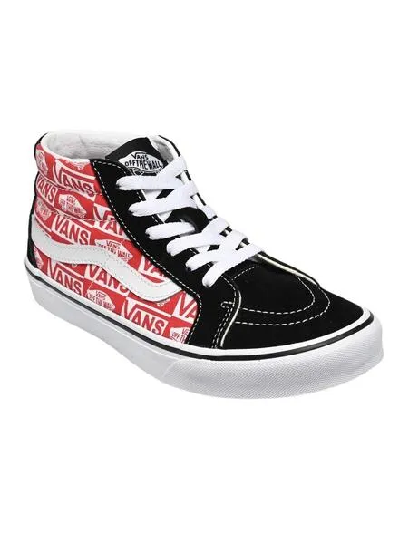 Vans SK8-Mid Reissue Logo Rojo Junior sneakers.