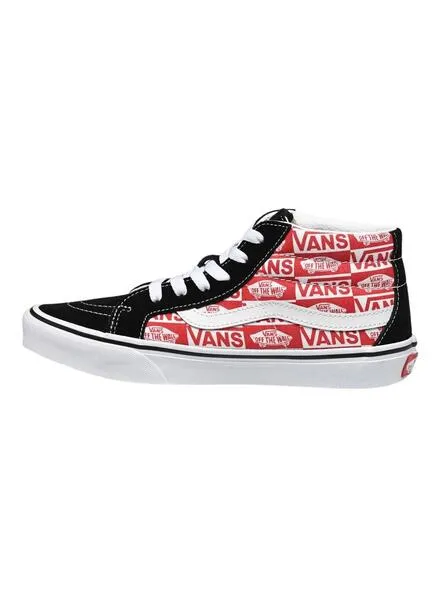 Vans SK8-Mid Reissue Logo Rojo Junior sneakers.