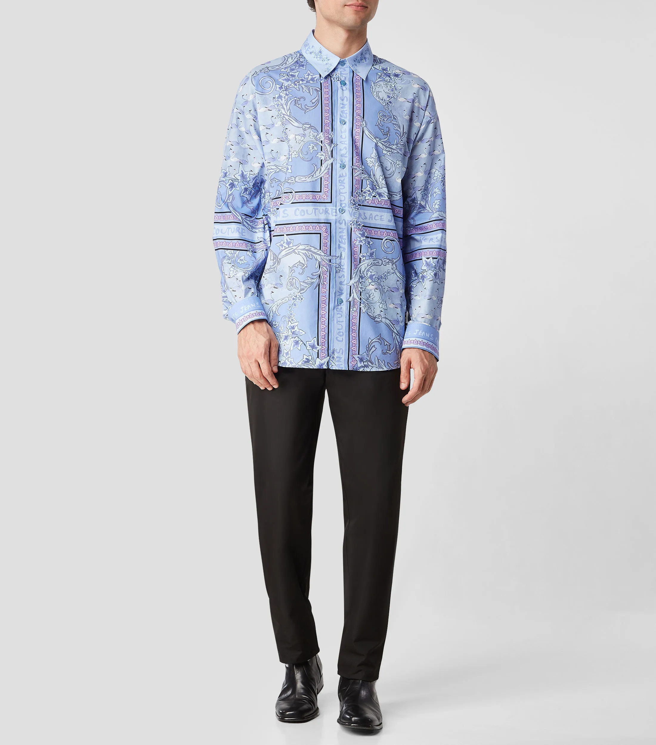 Versace Jeans Couture Camisa estampada manga larga Hombre