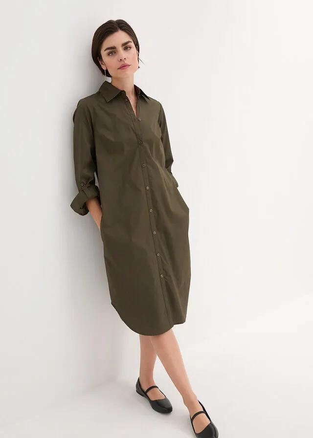 Dark Olive Green Camisole Dress