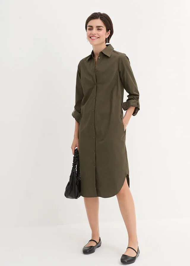 Dark Olive Green Camisole Dress