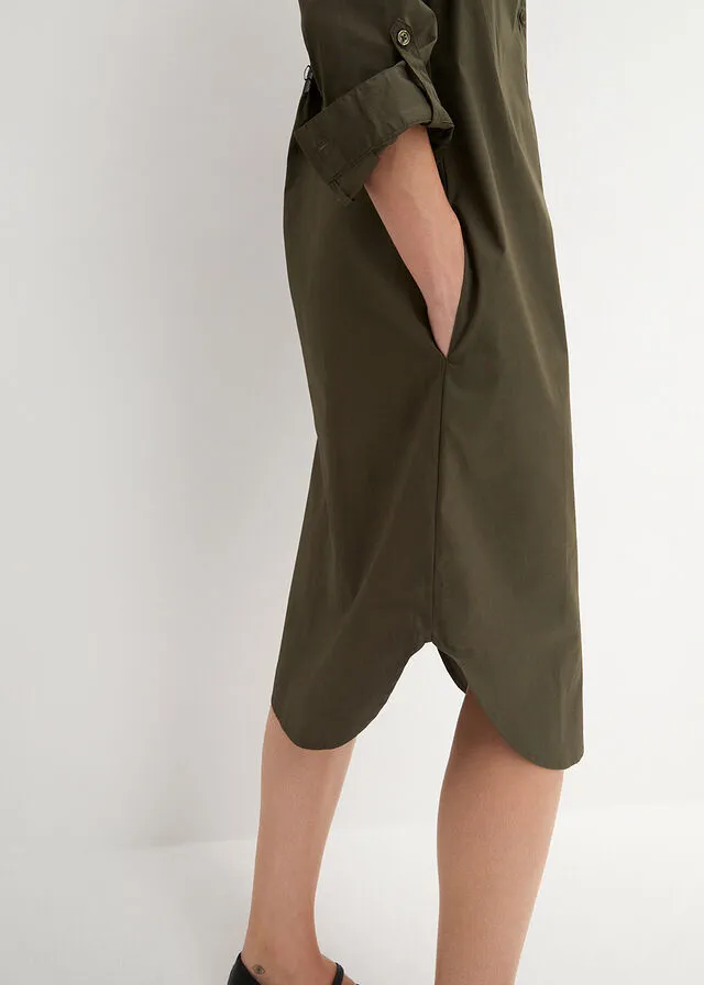 Dark Olive Green Camisole Dress