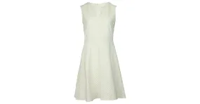 Vestido de malla con chevron de nailon blanco de Tory Burch 