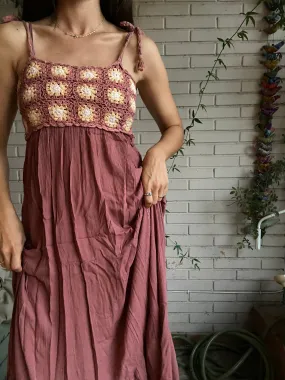 Vestido largo crochet T.s