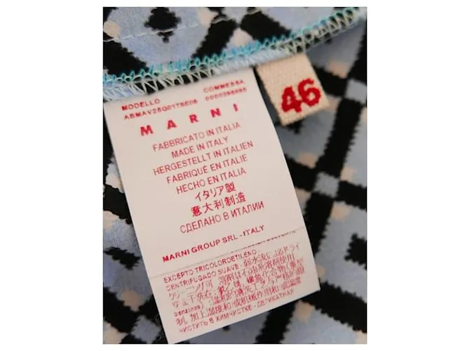 vestido Marni con estampado geométrico Azul claro 