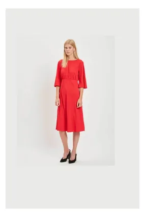 Viblame red dress with 2-4 sleeves