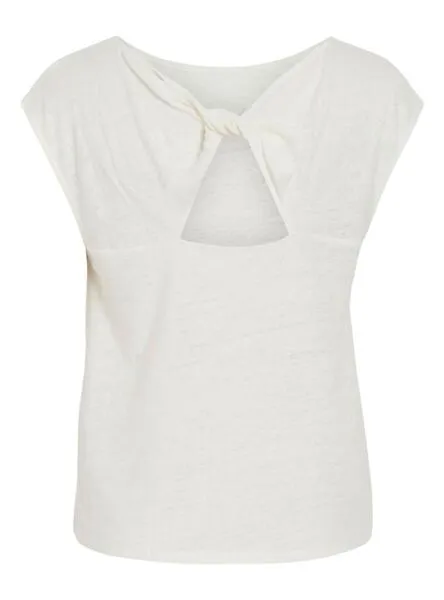 Vila Vifiara Beige Women's T-Shirt.