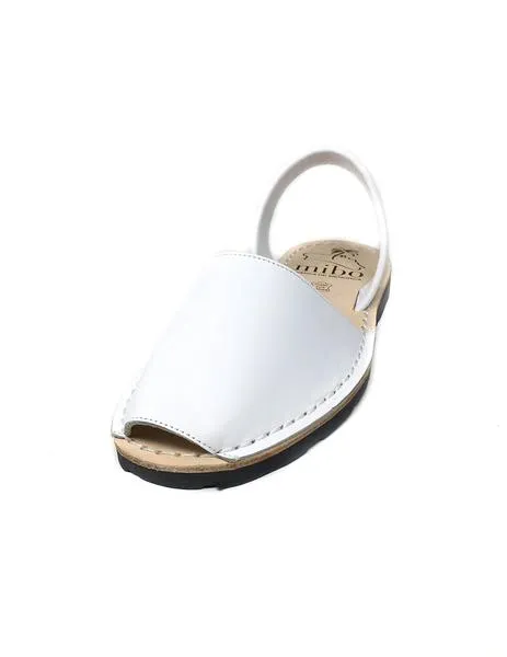 white menorcan leather sandals