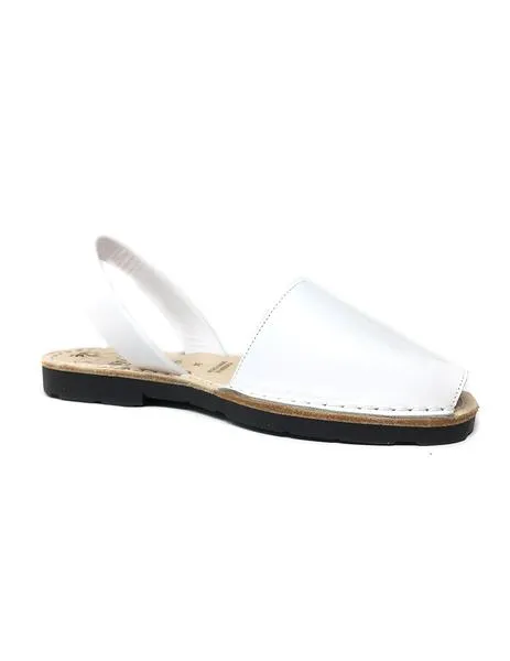 white menorcan leather sandals