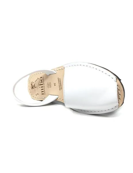 white menorcan leather sandals