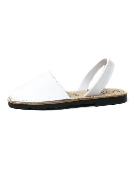 white menorcan leather sandals