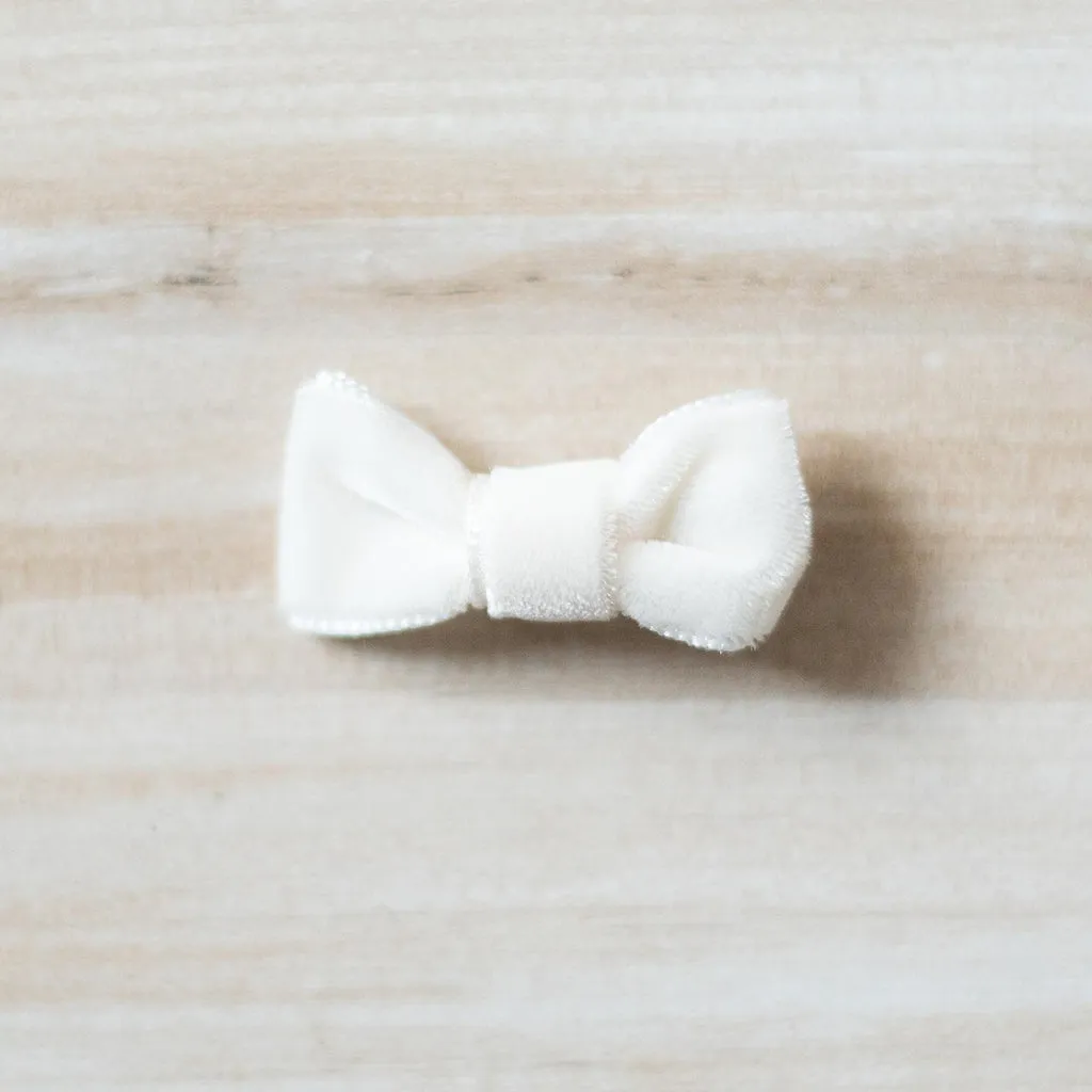 White Ribbon Hair Bow