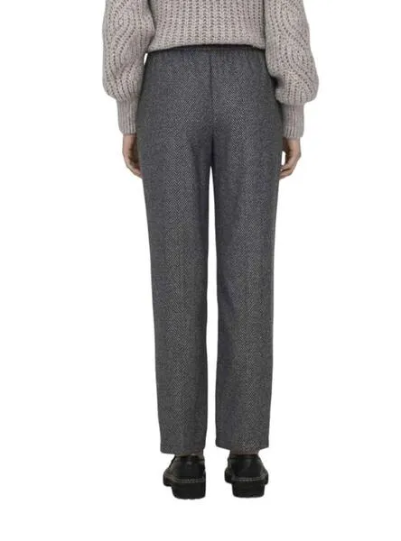 Women's Gray Herringbone Shay Pants Only