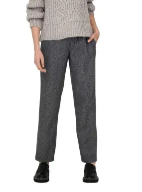 Women's Gray Herringbone Shay Pants Only